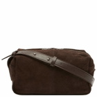 Mazi Untitled Dent Suede Cross Body Bag in Brown 