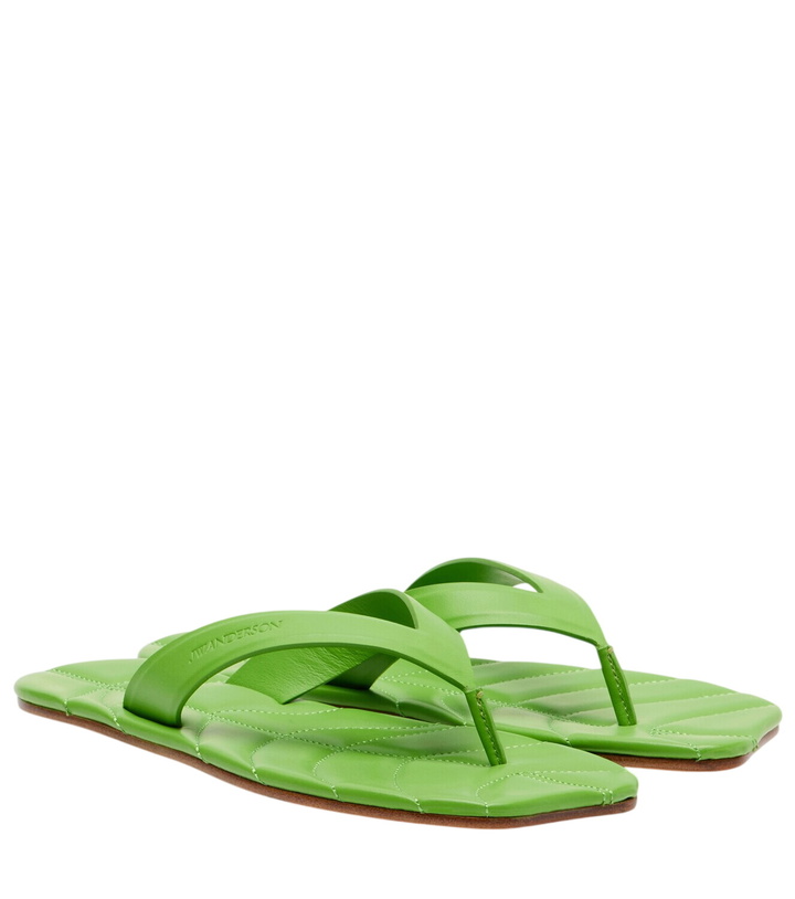 Photo: JW Anderson Leaf leather thong sandals