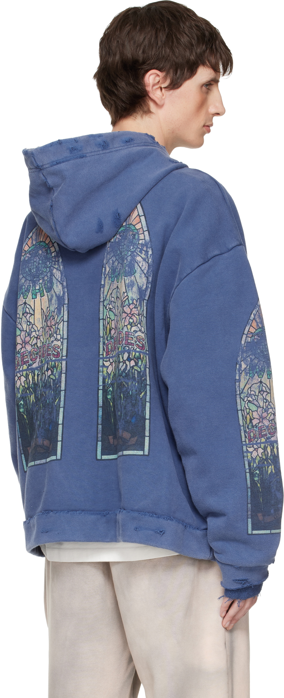 Who Decides War Blue Faded Hoodie