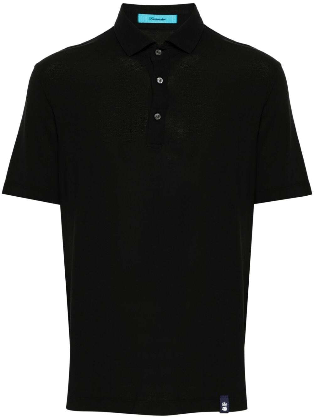 Drumohr Men's Cotton Polo Black