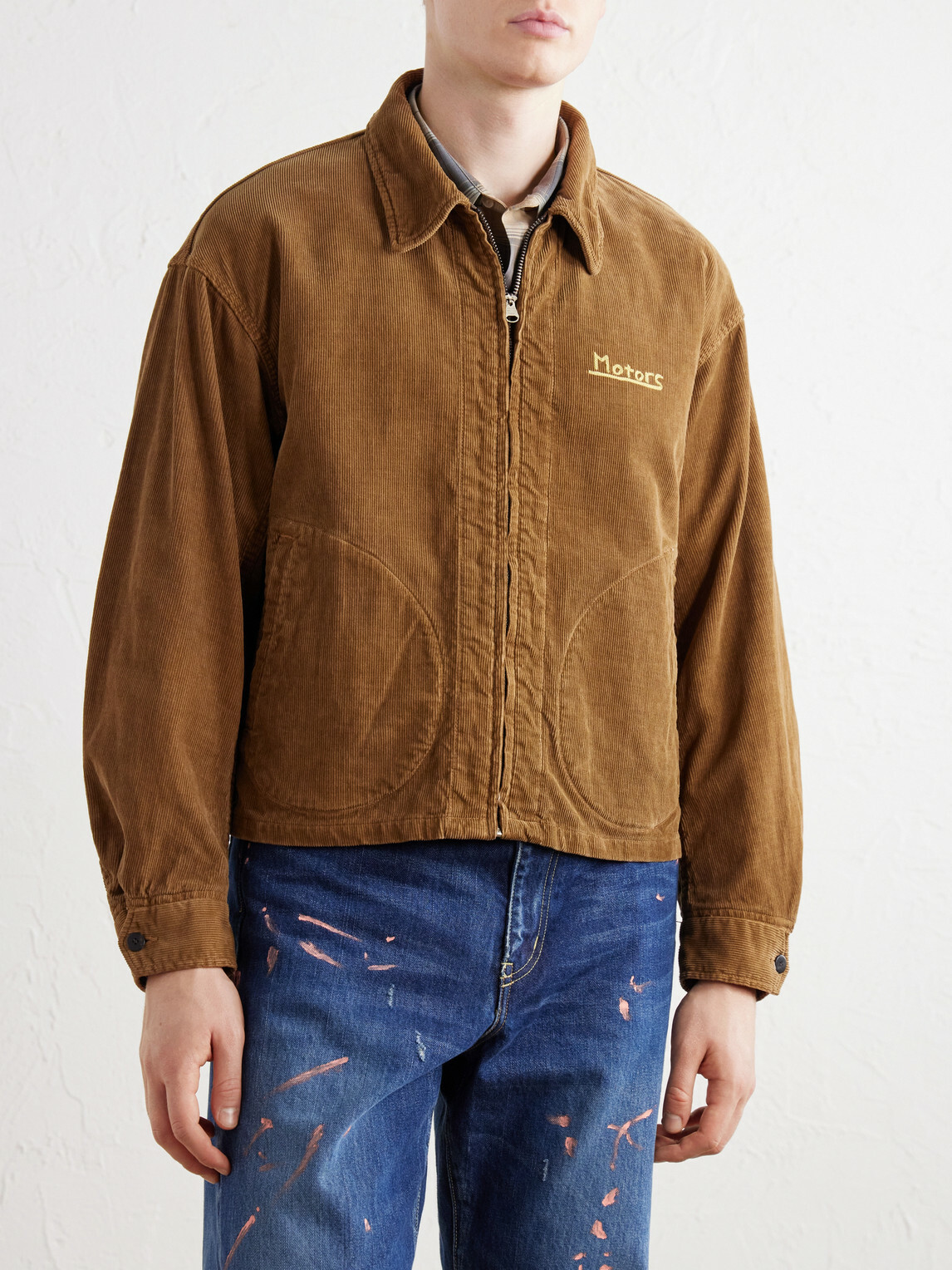 Visvim - Somer Swingtop Embroidered Distressed Cotton-Corduroy Jacket - Brown