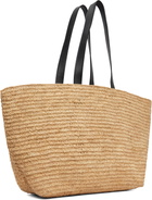 AMI Paris Beige Natural Raffia Ami de Coeur Tote