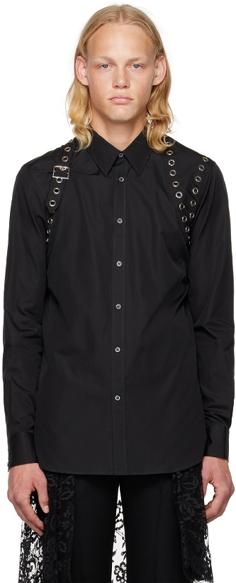 Photo: Alexander McQueen Black Harness Shirt