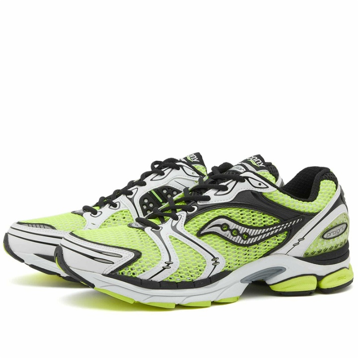 Photo: Saucony Men's Progrid Triumph 4 Sneakers in Yellow/Silver