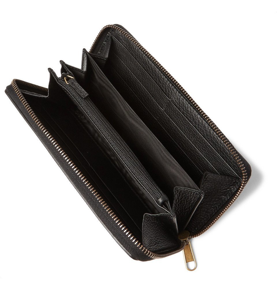 Gucci - Printed Full-Grain Leather Zip-Around Wallet - Men - Black Gucci