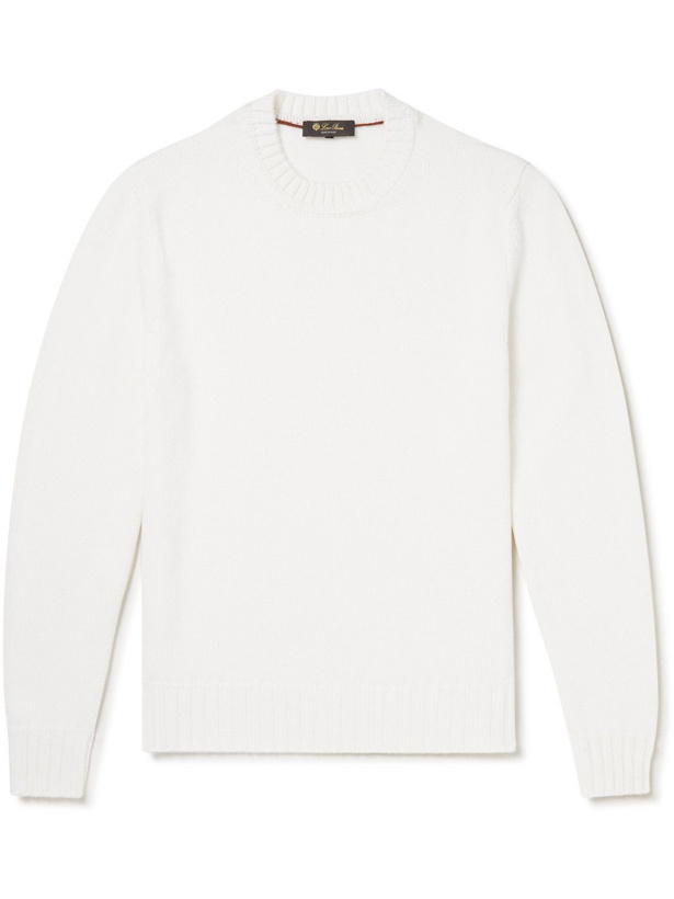 Photo: Loro Piana - Slim-Fit Cashmere Sweater - White