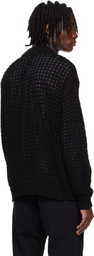 System Black Mesh Cardigan