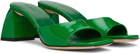 BY FAR Green Romy Heeled Sandals