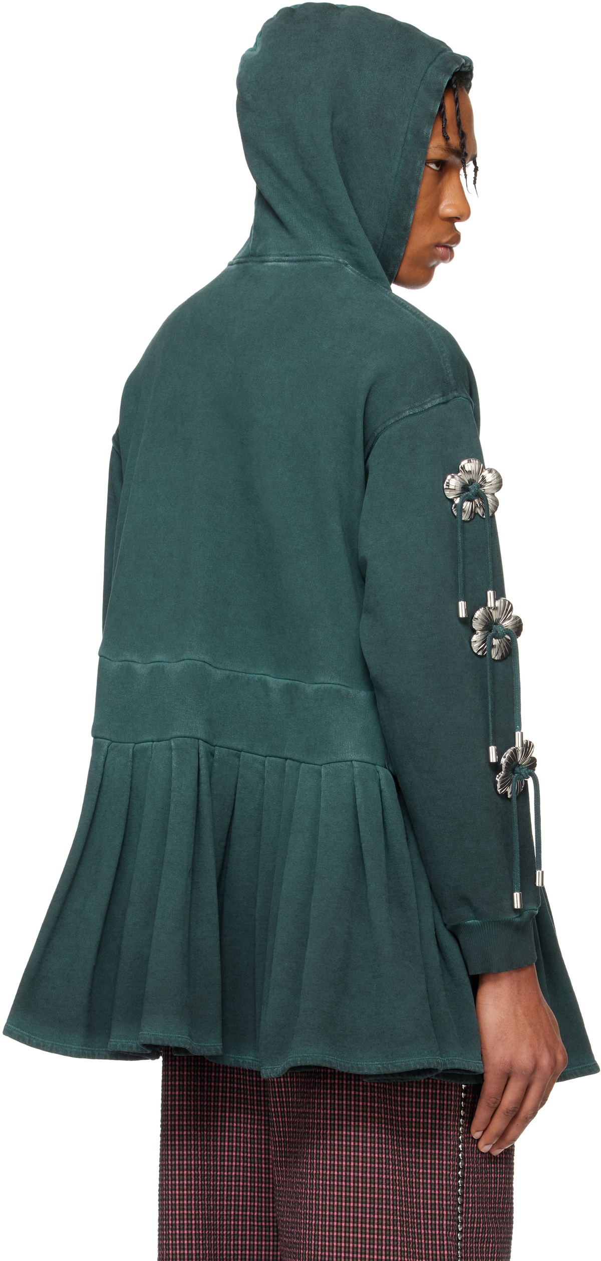 Chopova Lowena Blue Dallas Sweat Dress Hoodie Chopova Lowena