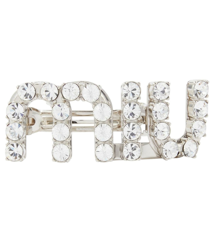 Photo: Miu Miu Logo embellished hair clip