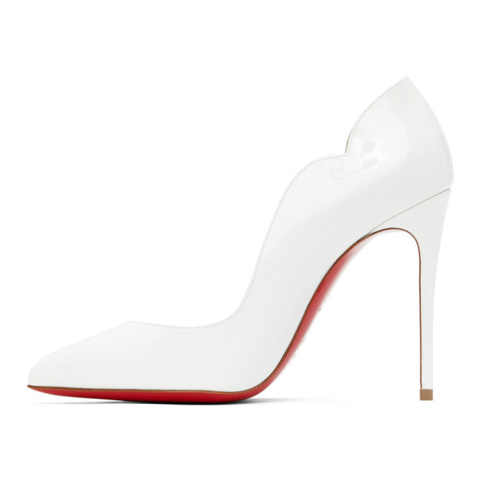 Christian Louboutin White Patent Hot Chick 100 Heels