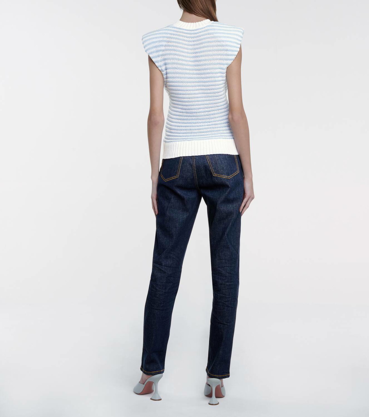 Philosophy di Lorenzo Serafini Striped cotton-blend top