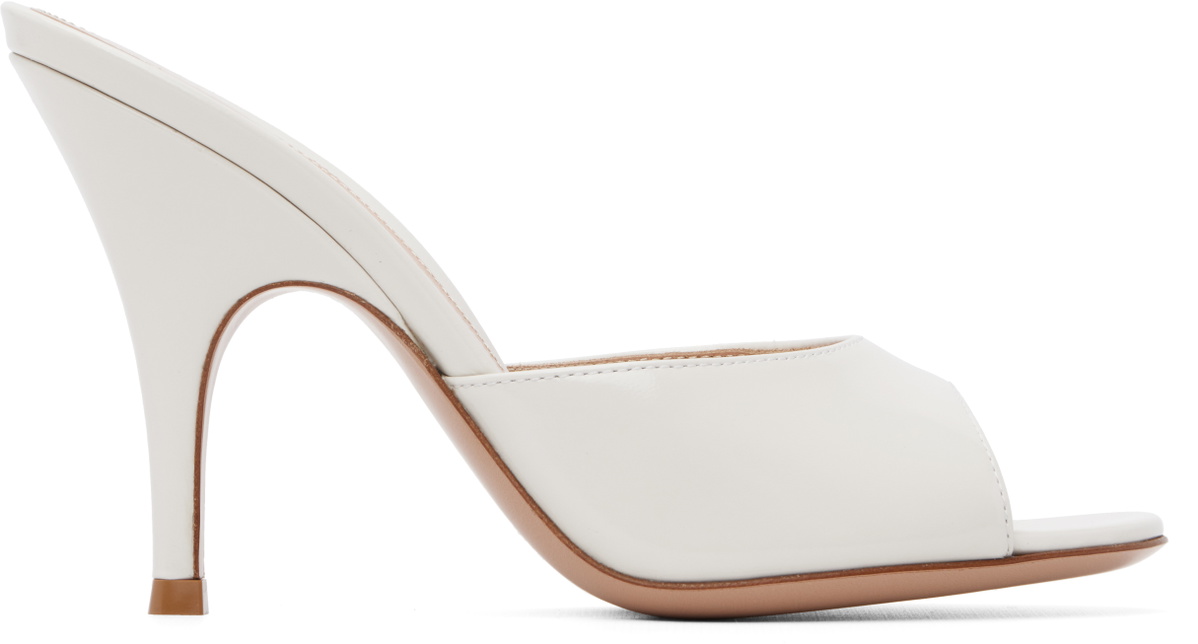 Gianvito Rossi Off-White Sofia Mule 95 Heeled Sandals