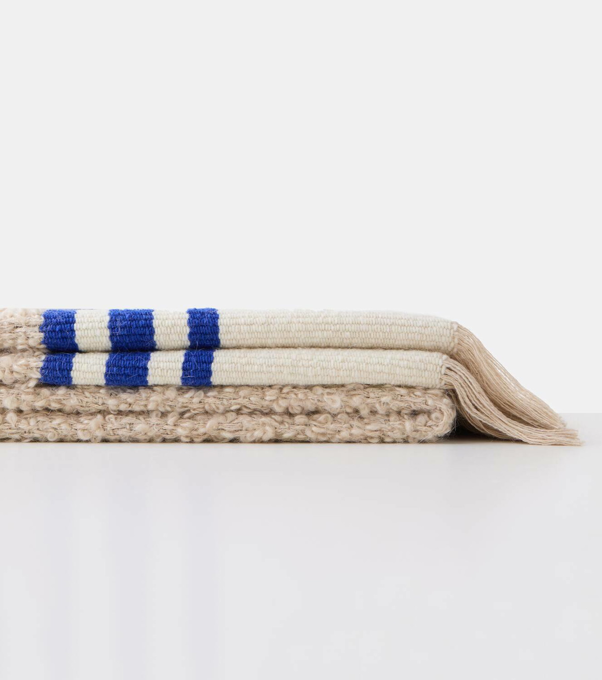 The House of Lyria Distinto mohair, cotton, wool, and linen-blend throw