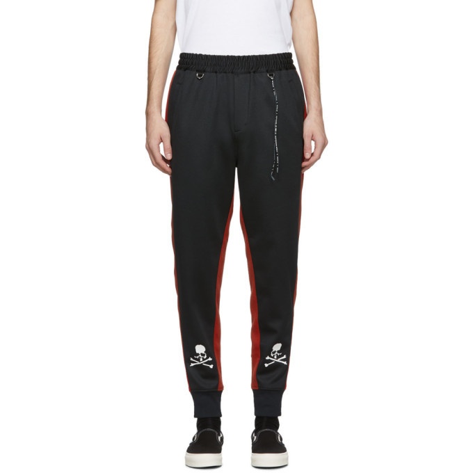 Photo: mastermind WORLD Black and Red Side Line Track Pants