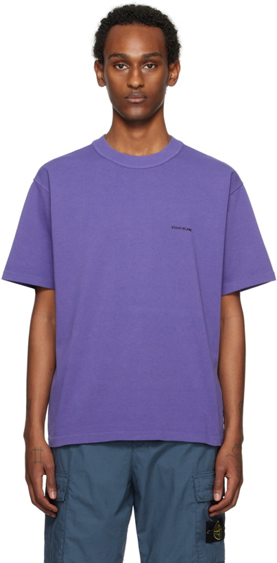 Photo: Stone Island Purple Bonded T-Shirt