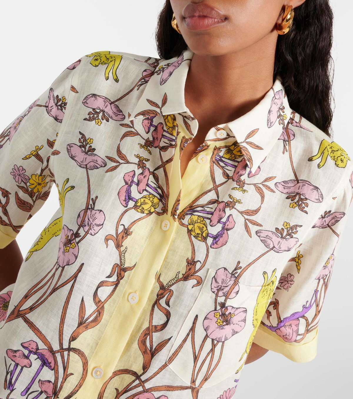 Tory Burch Printed linen shirt Tory Burch