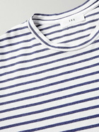 Save Khaki United - Striped Cotton-Blend Jersey T-Shirt - Blue