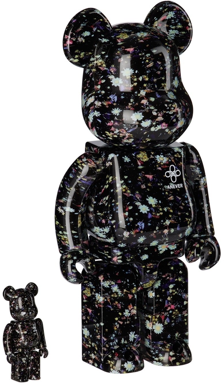 MEDICOM TOY Black ANEVER 100％ & 400% Bearbrick