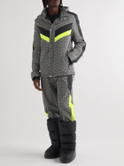Balmain - Rossignol Panelled Logo-Print Hooded Ski Jacket - Gray