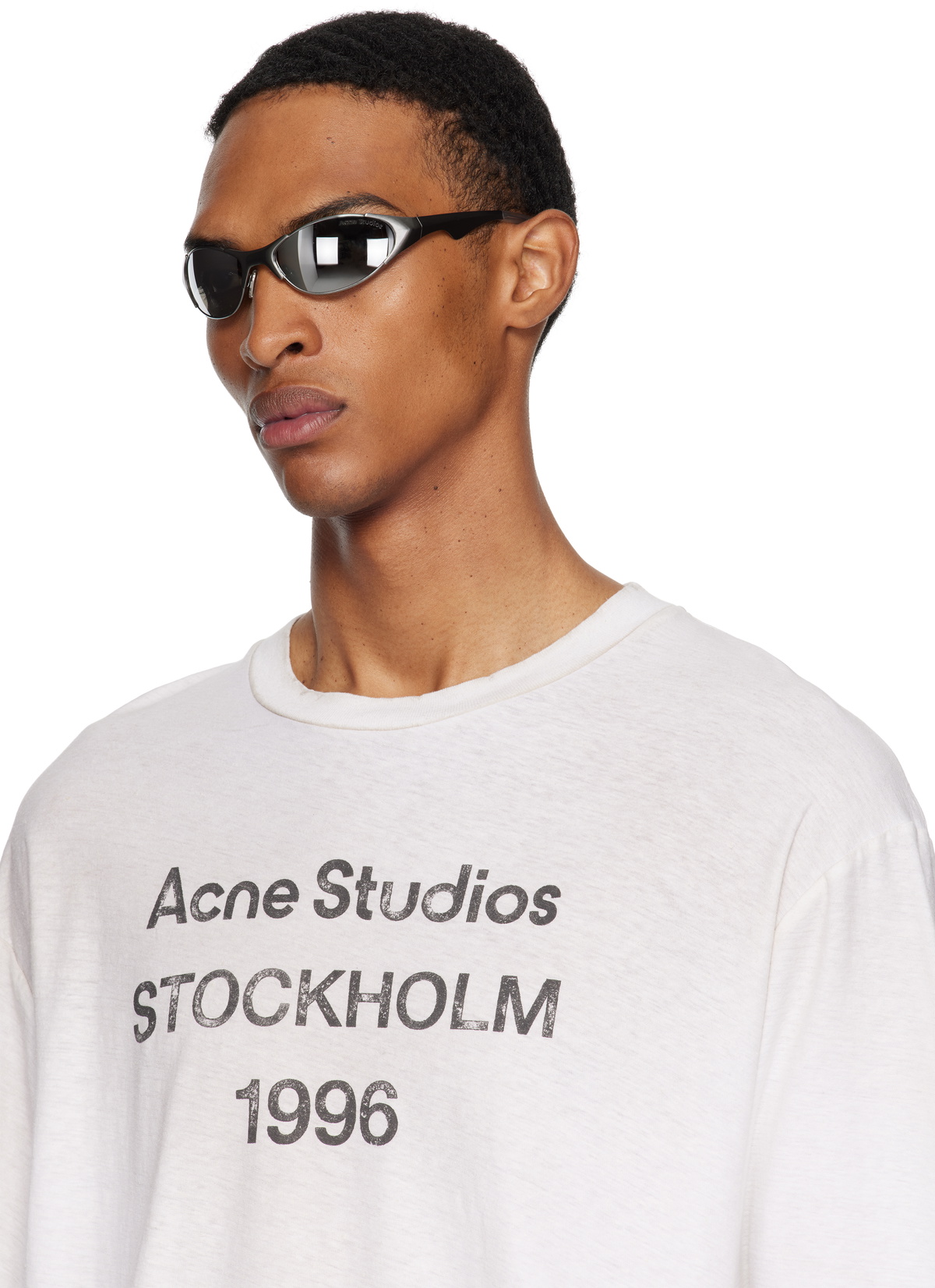 メガネ Acne Studios l frame charm sunglasses Acne Studios - Metal frame charm sunglasses - Antique Silver