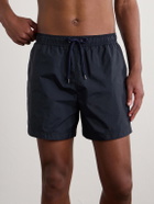 Zegna - Straight-Leg Mid-Length Swim Shorts - Blue