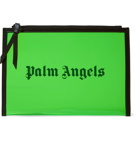 Palm Angels - Alien Logo-Print Leather-Trimmed PVC Pouch - Green