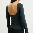 Nike Women's Zenvy Long Sleeve T-Shirt in Seaweed/White