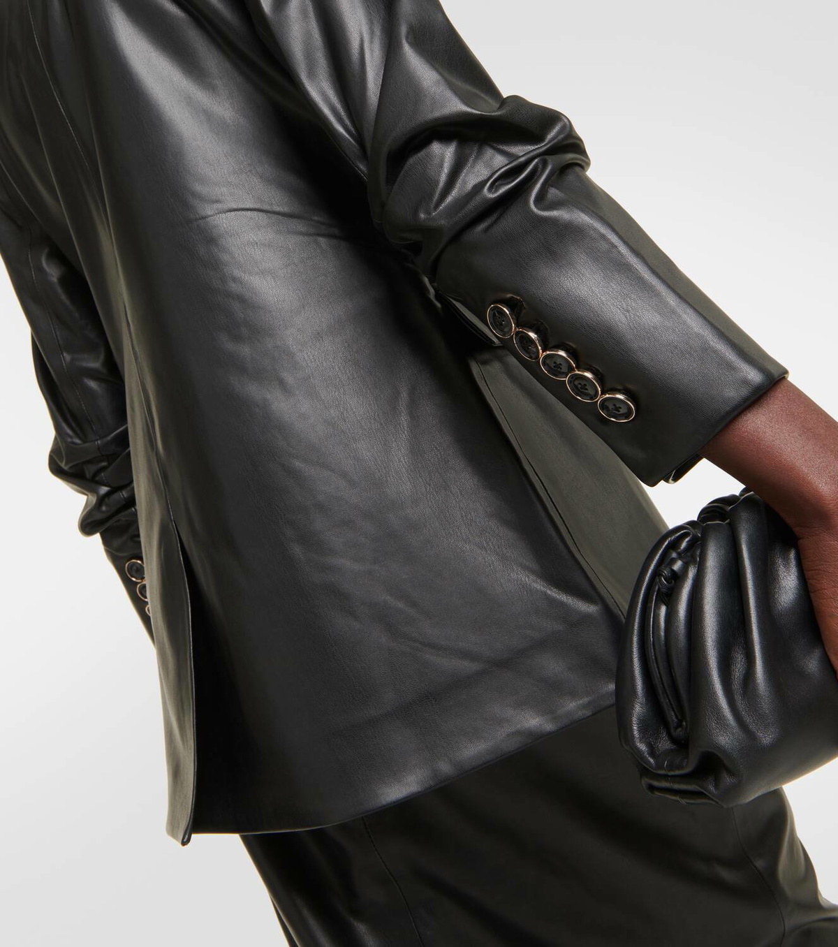 Veronica Beard Beacon faux leather blazer