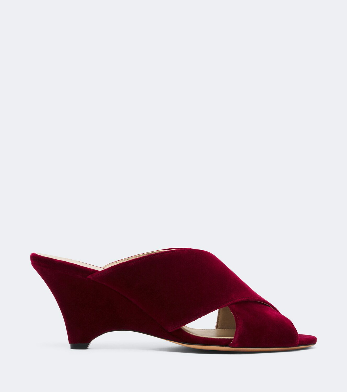 Le Monde Béryl Luca velvet wedge mules