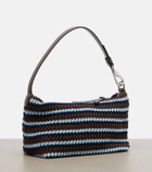 Miu Miu Striped crochet shoulder bag