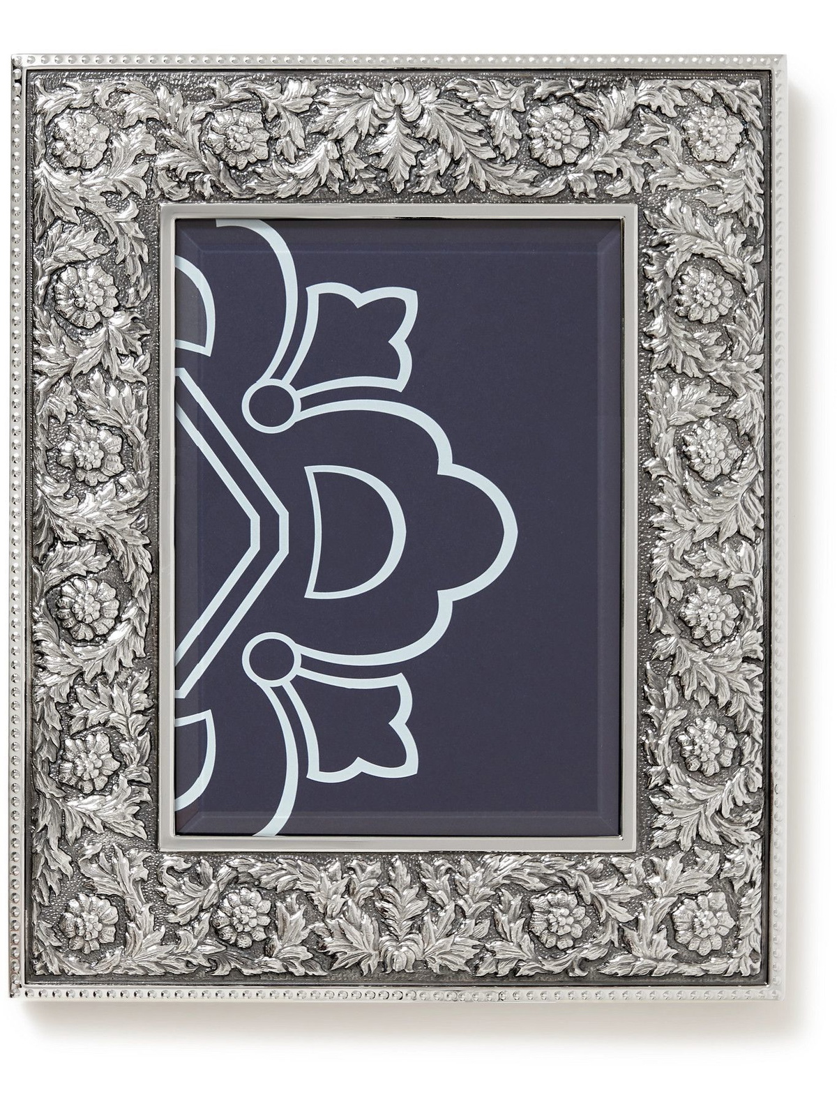 BUCCELLATI - Double Linenfold Silver Photo Frame, 6 x 4""