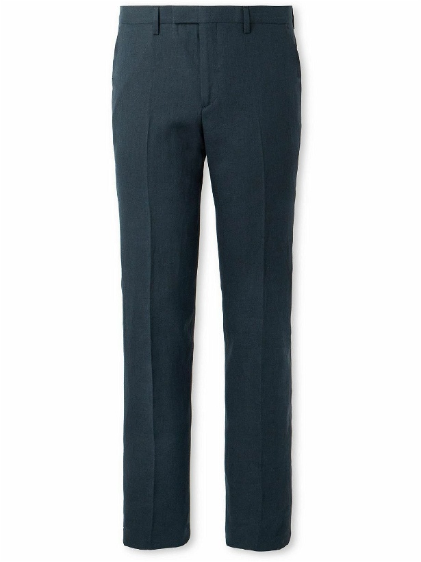 Photo: Paul Smith - Slim-Fit Linen Suit Trousers - Blue