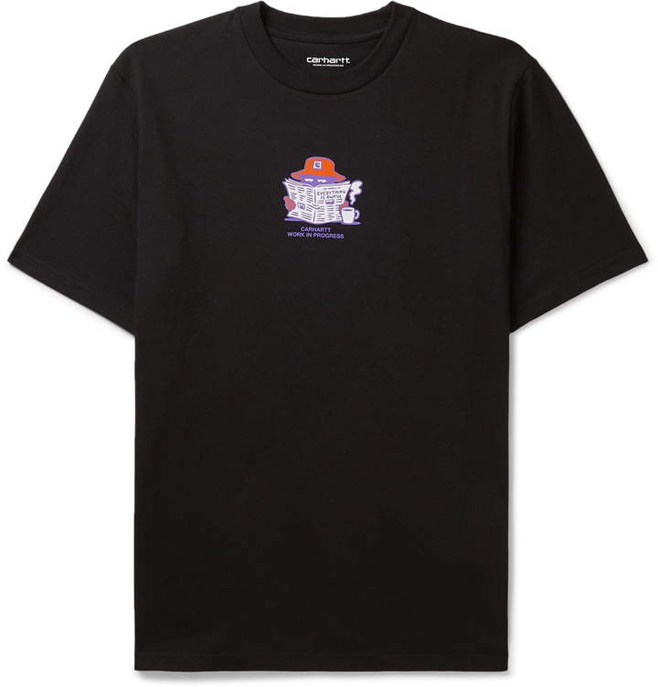 Photo: Carhartt WIP - Printed Cotton-Jersey T-Shirt - Black