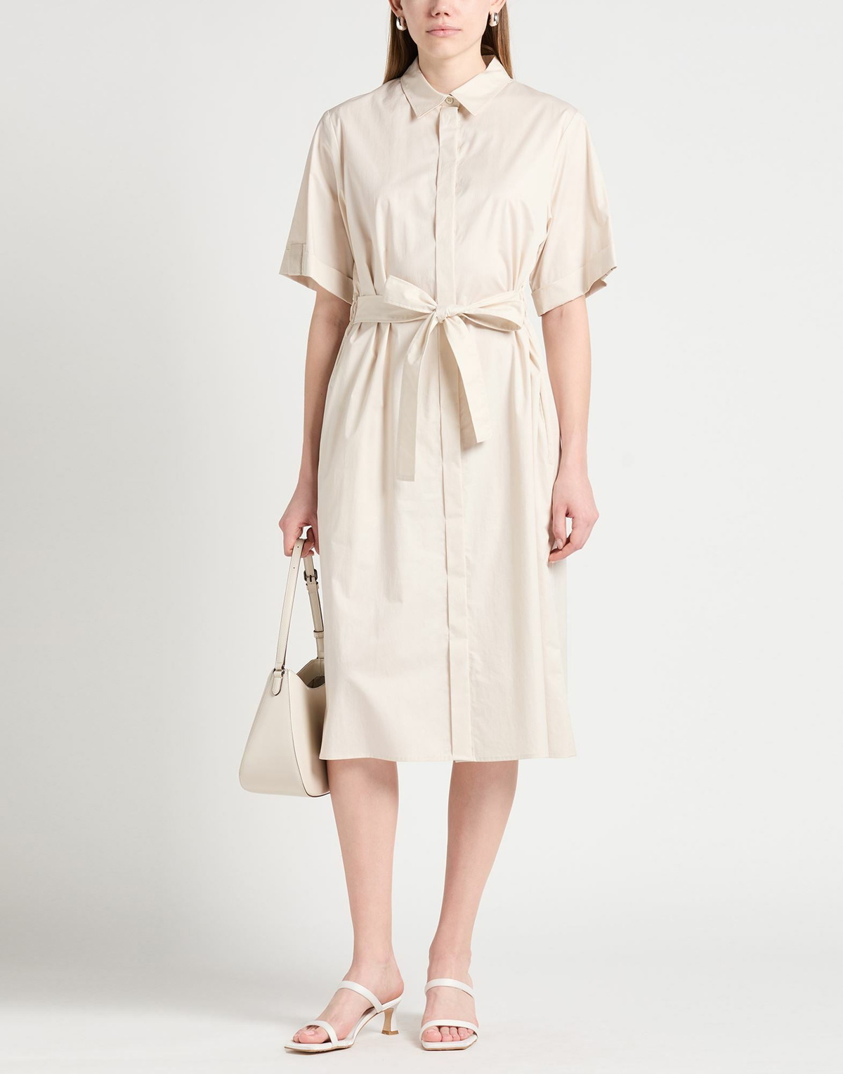 Peserico Womens Midi dress in Off white