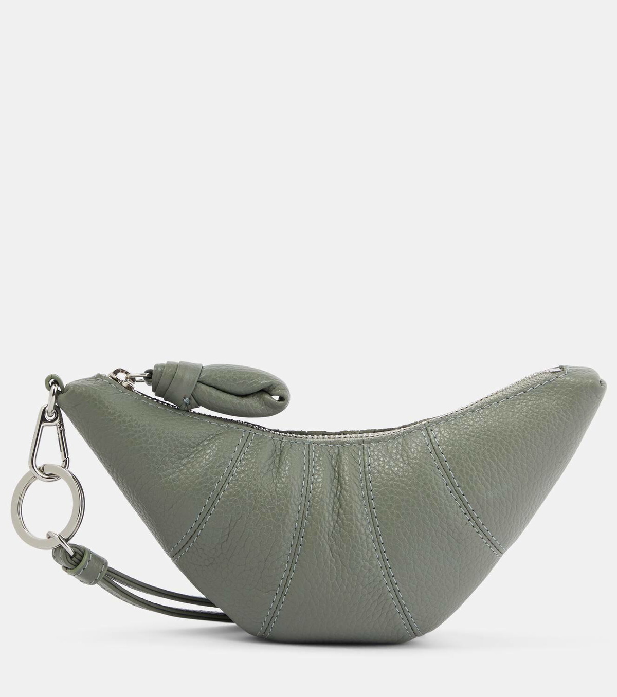 Lemaire Croissant leather coin purse with strap Lemaire