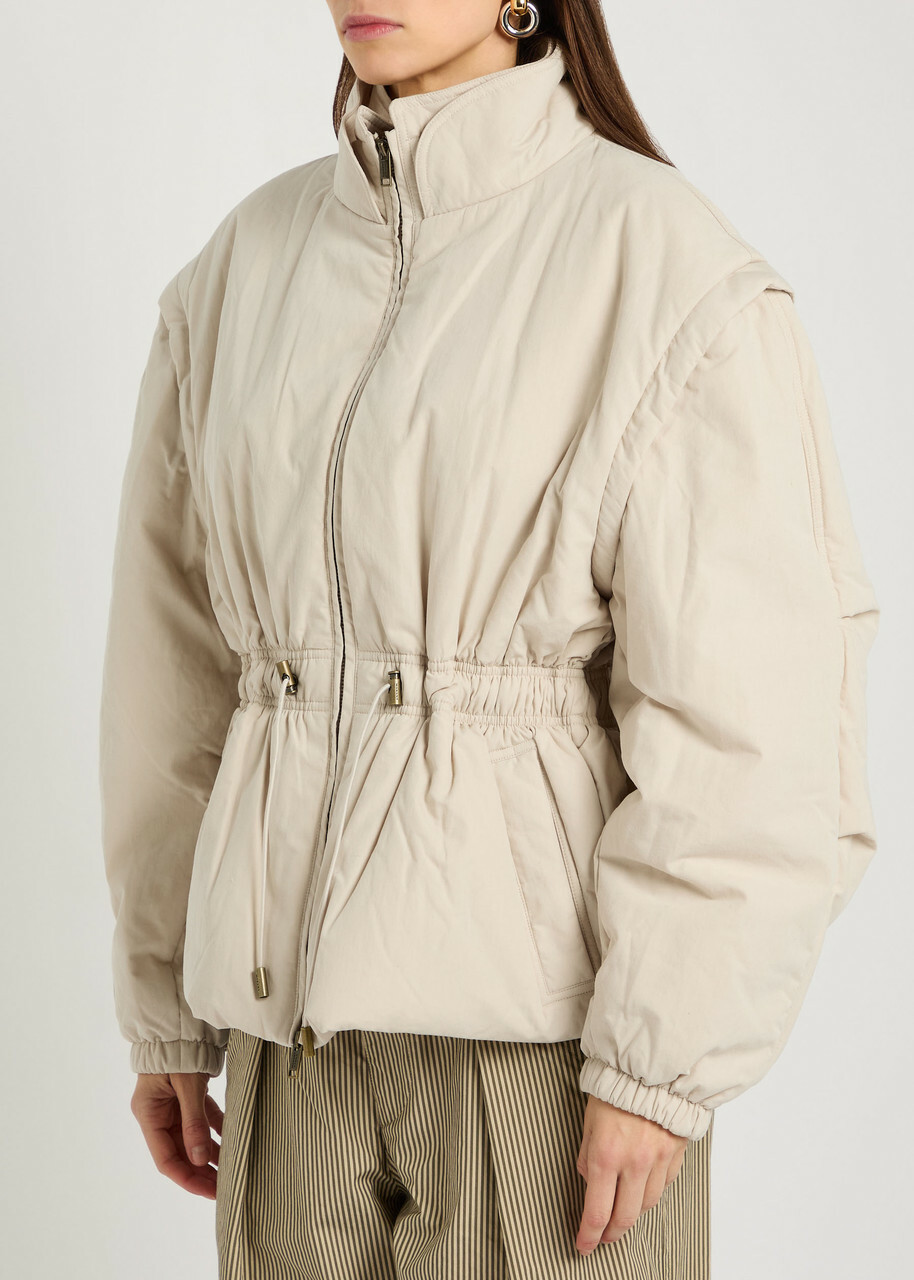 Isabel Marant étoile Dastyni Detachable-sleeve Padded Coat Ecru