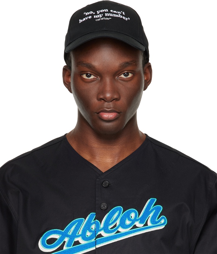 Photo: Off-White Black Quotes Baseball Cap