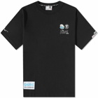 Men's AAPE x Smurfs Outline Smurf T-Shirt in Black
