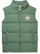 Moncler Genius - Palm Angels Rodmar Logo-Appliquéd Quilted Shell Down Gilet - Green