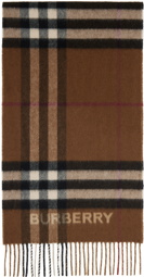 Burberry Beige & Brown Contrast Check Scarf