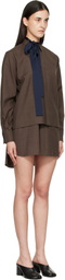 sacai Brown Suiting Minidress