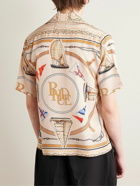 Rhude - Nautica Camp-Collar Printed Silk-Twill Shirt - Neutrals