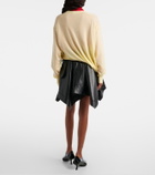 Loewe Double L belted leather miniskirt