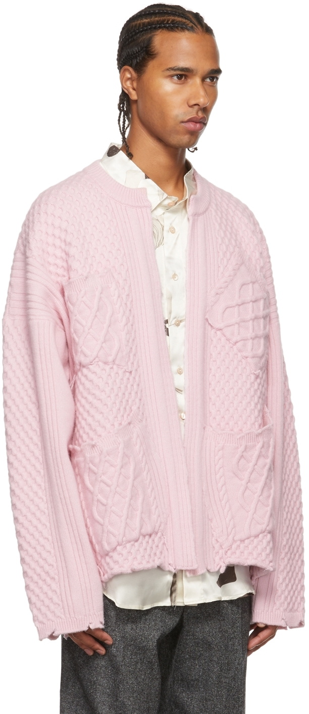 Magliano Pink Virgin Wool Jacket Cardigan Magliano