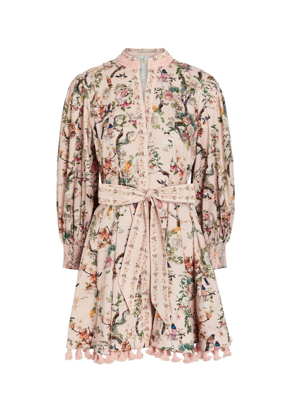 Photo: Alice + Olivia Lucy Floral-print Stretch-cotton Mini Shirt Dress Pink