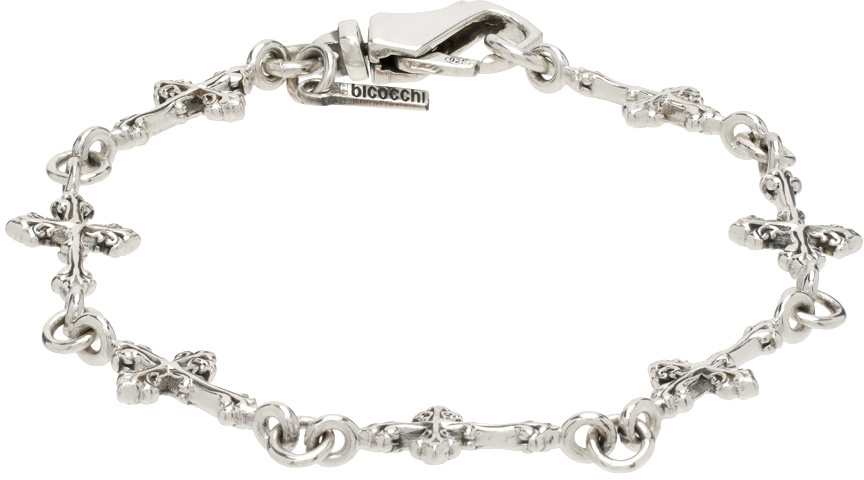 Emanuele Bicocchi Silver Multi-Cross Avelli Bracelet