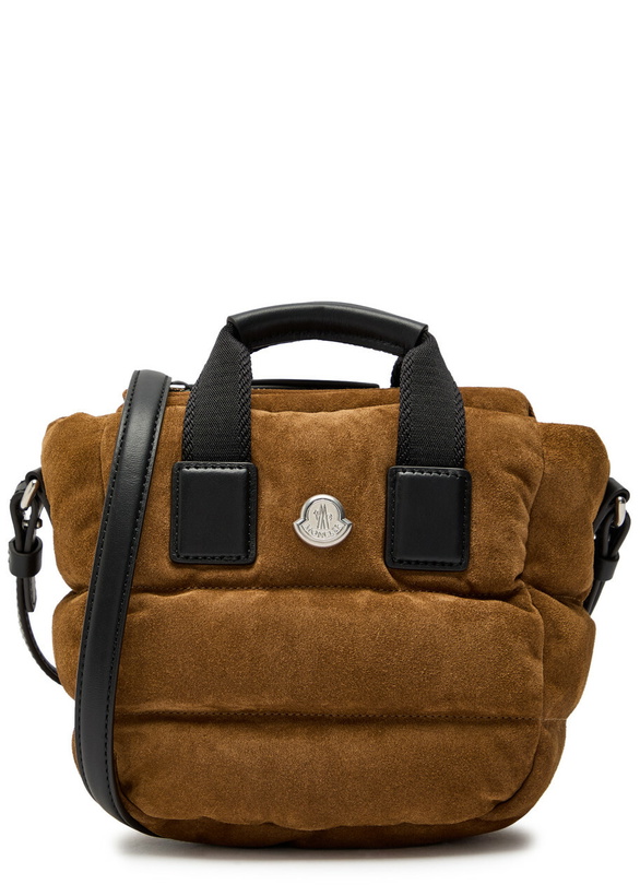 Photo: Moncler Caradoc Micro Suede Cross-body bag - Brown - One Size