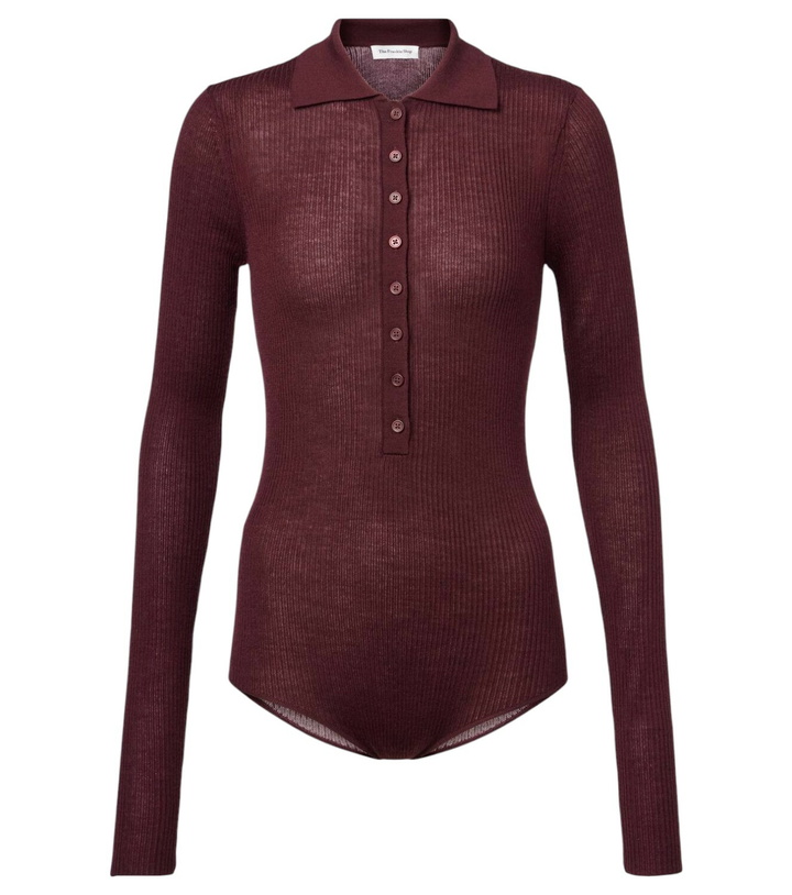Photo: The Frankie Shop Solana wool, silk, and cashmere bodysuit