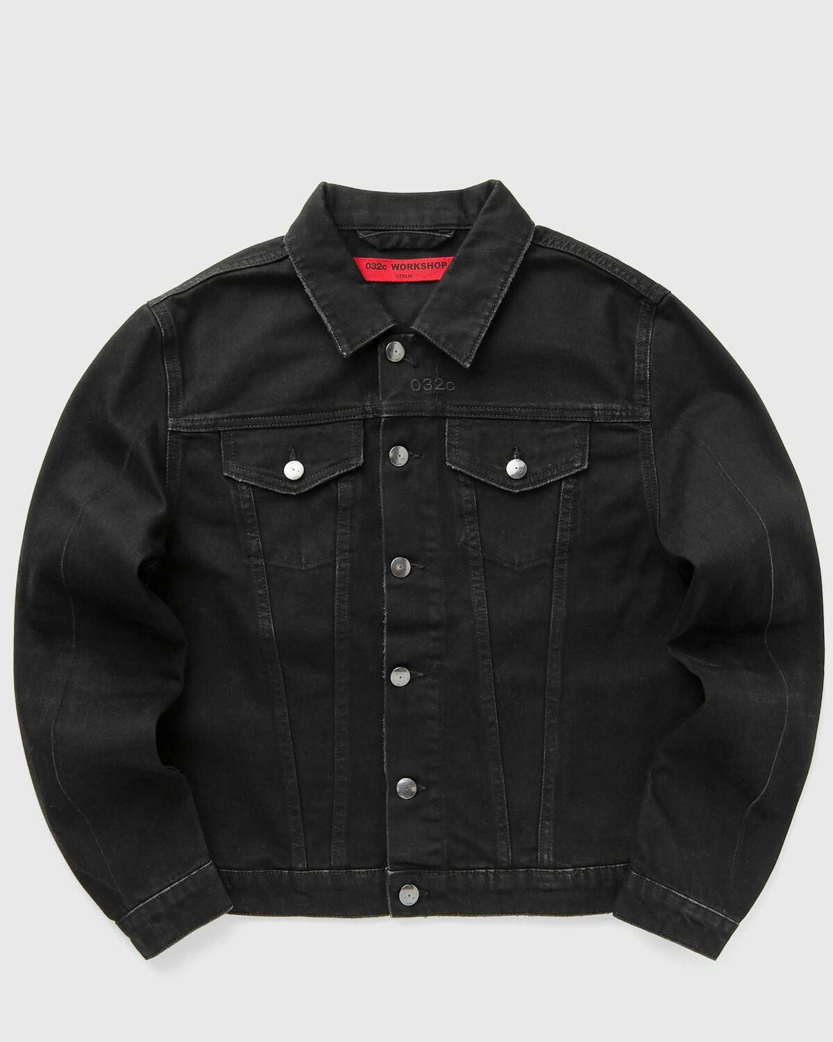 032c DOWN TO EARTH BOXY DENIM JACKET Black Men